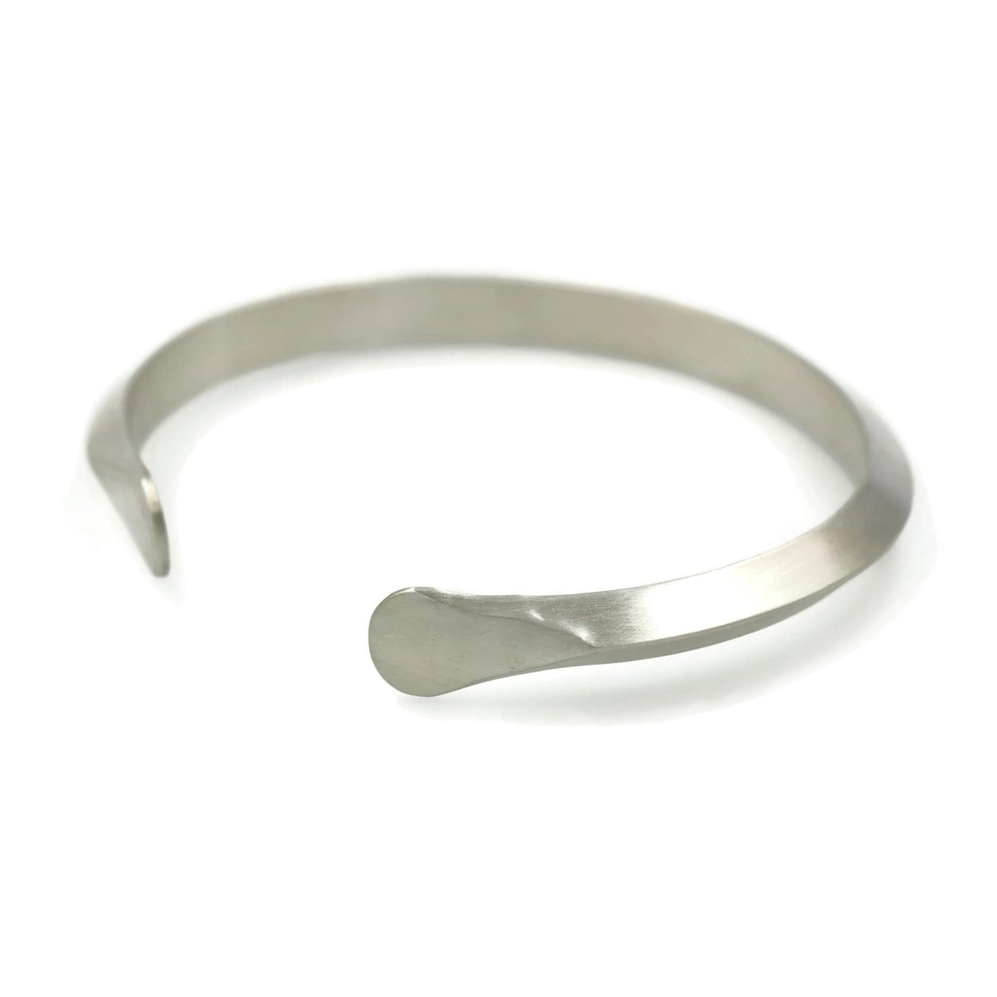 Men's Silver Cuff Bracelet with Flared Ends | Rebecca Cordingley Jewellery