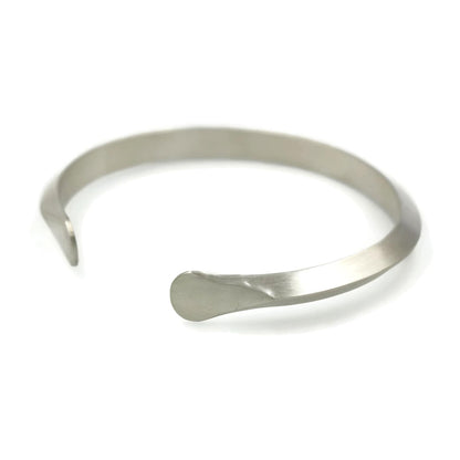 Men's Silver Cuff Bracelet with Flared Ends | Rebecca Cordingley Jewellery