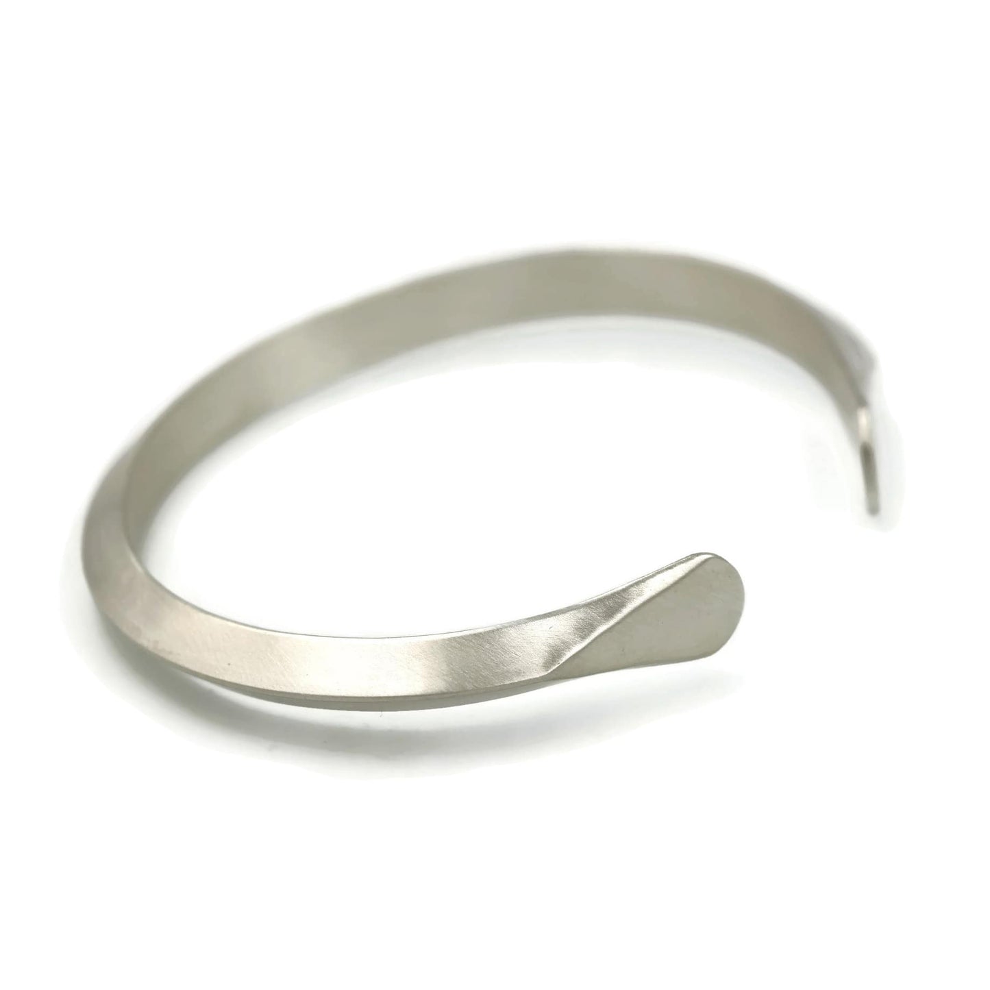 Men's Silver Cuff Bracelet with Flared Ends | Rebecca Cordingley Jewellery