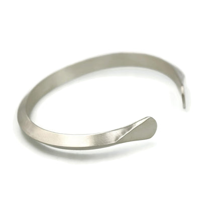 Men's Silver Cuff Bracelet with Flared Ends | Rebecca Cordingley Jewellery