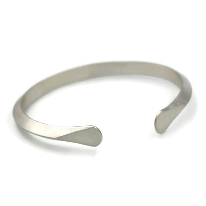 Men's Triangular Sterling Cuff Bracelet with Flared Ends - Rebecca Cordingley