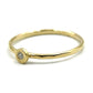 Moissanite stackable rings in 14k gold by Rebecca Cordingley Jewellery