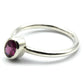 Oval Rhodolite Garnet Silver Ring - Rebecca Cordingley
