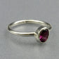 Oval Rhodolite Garnet Silver Ring - Rebecca Cordingley