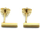 Simple earrings in gold, 14k yellow gold