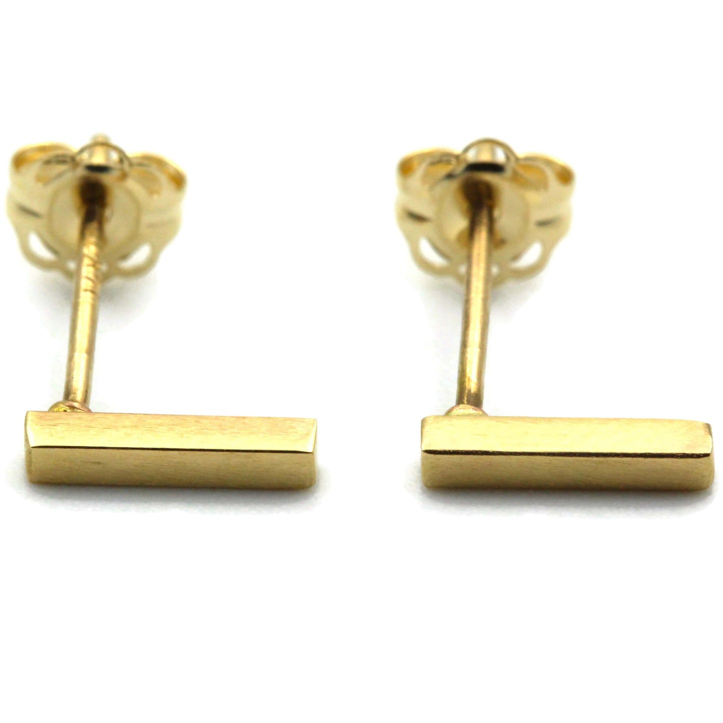 Simple earrings in gold, 14k yellow gold