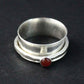 Sterling Silver and Carnelian Spinner Ring - Rebecca Cordingley