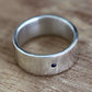 Sterling Silver Men's Wedding Ring with Sapphire - Rebecca Cordingley