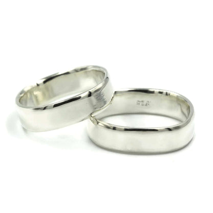 Sterling Silver Square Wedding Rings - Rebecca Cordingley
