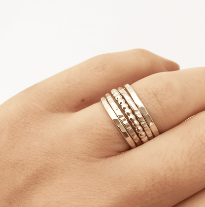 Set of Silver Stacking Rings - Rebecca Cordingley Jewellery