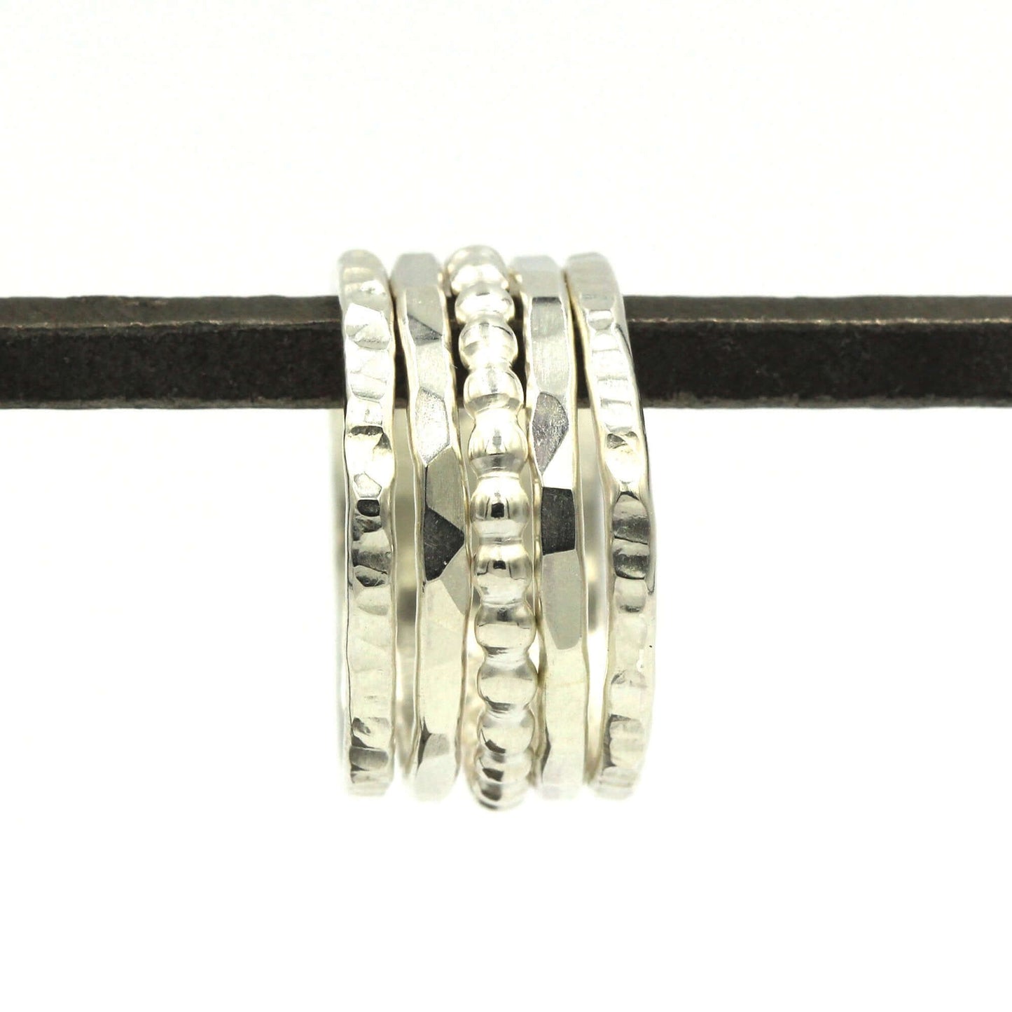 Set of Silver Stacking Rings - Rebecca Cordingley Jewellery