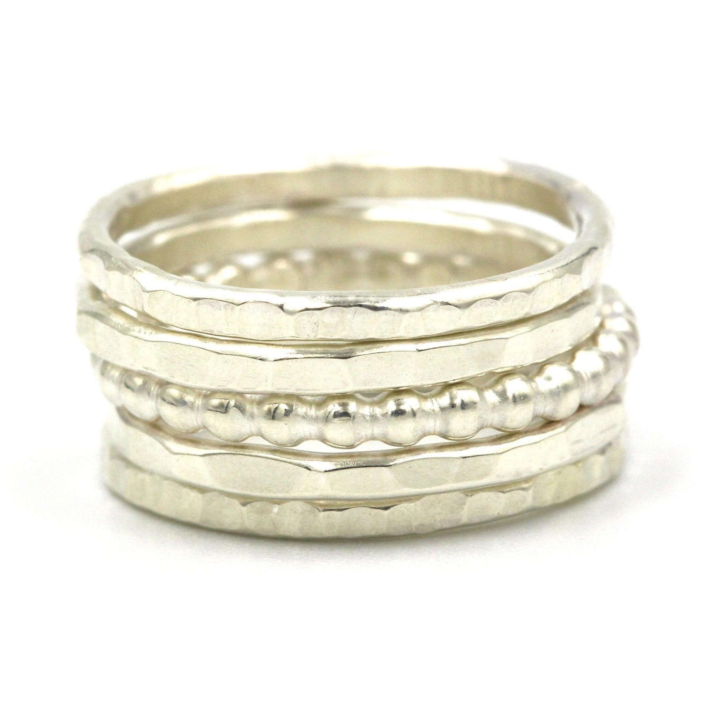 Set of Silver Stacking Rings - Rebecca Cordingley Jewellery