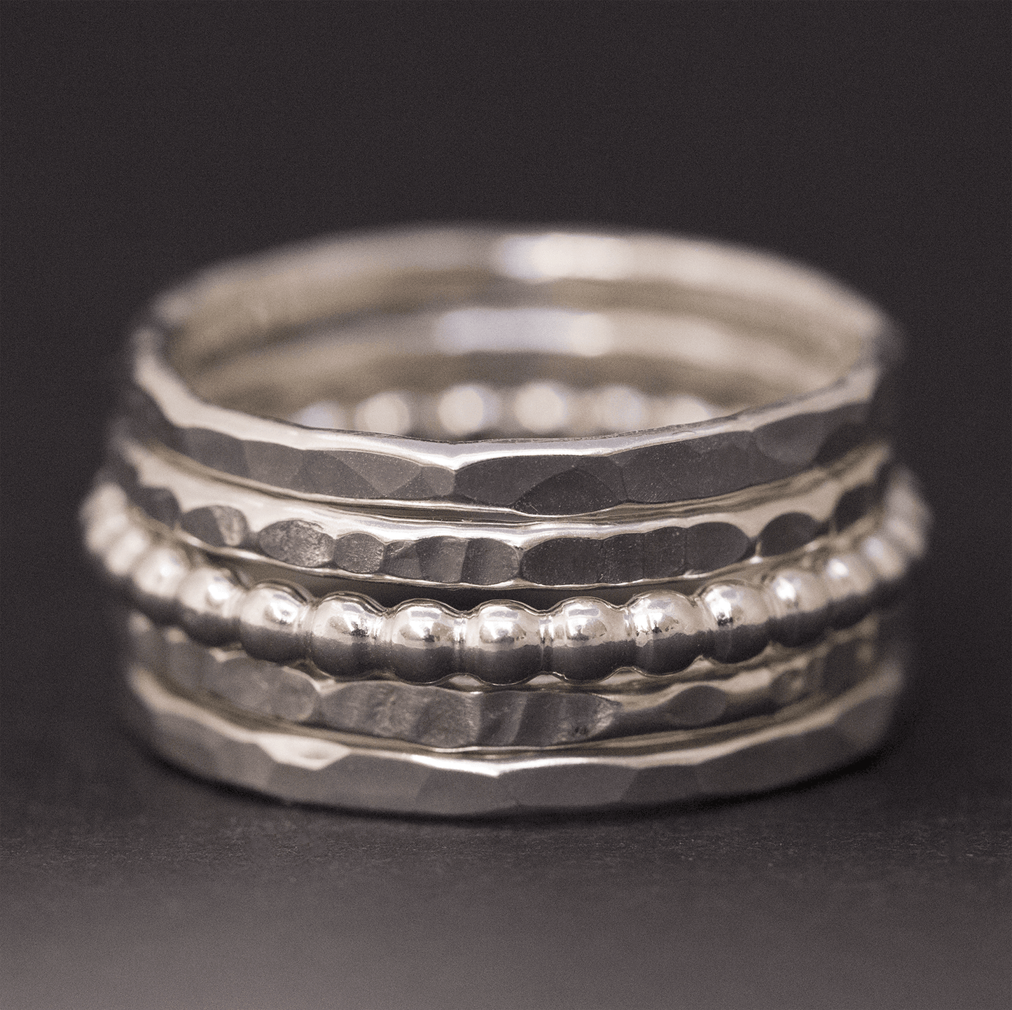 Set of Silver Stacking Rings - Rebecca Cordingley Jewellery