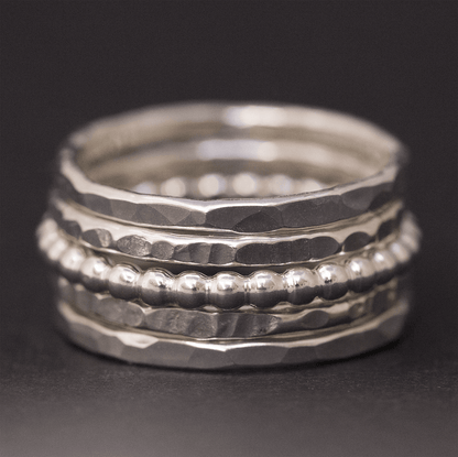 Set of Silver Stacking Rings - Rebecca Cordingley Jewellery