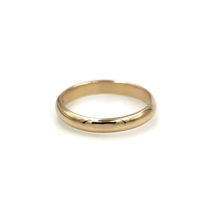 Yellow Gold Wedding Band - 14K - 3mm - Rebecca Cordingley