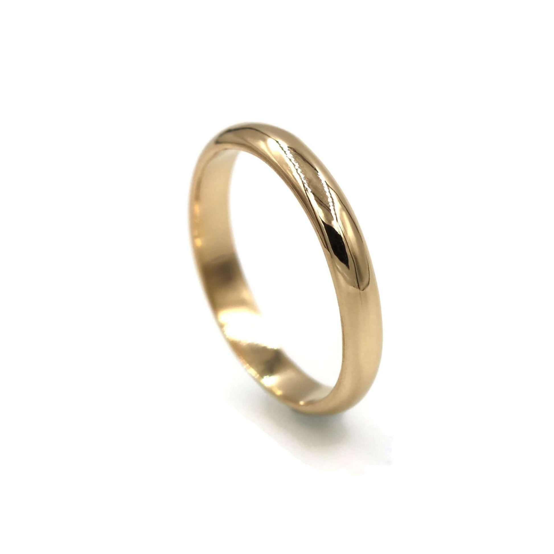 Yellow Gold Wedding Band - 14K - 3mm - Rebecca Cordingley